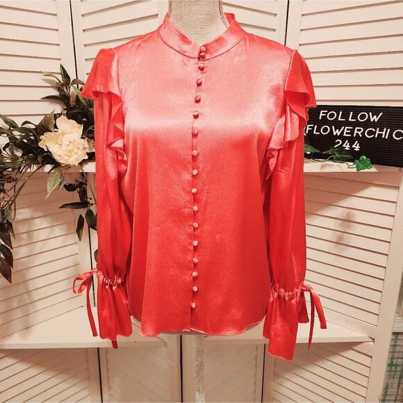 ALICE + OLIVIA BRAYDEN CALYPSO BLOUSE SIZE LARGE